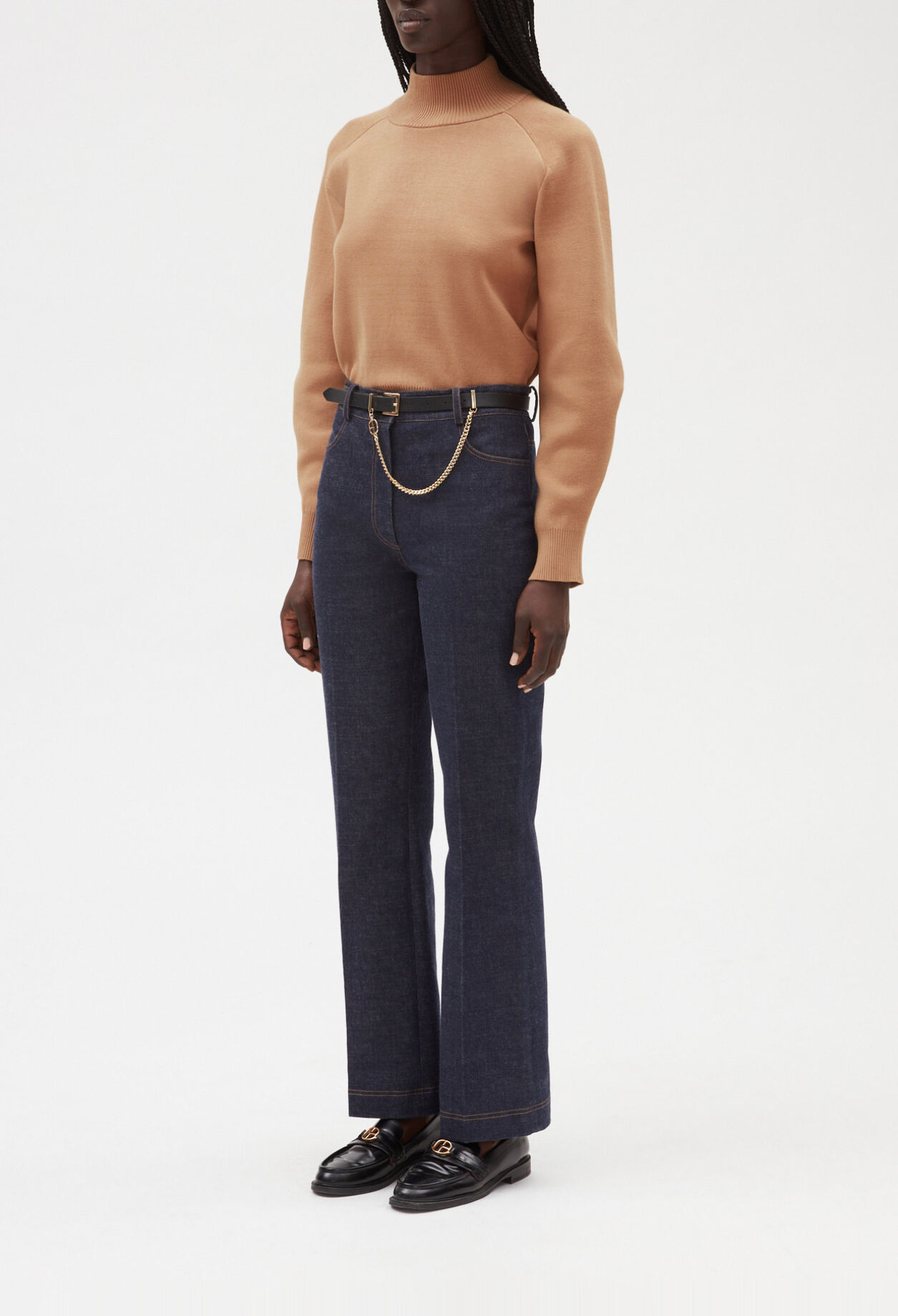 Denim-Hose in Rohblau