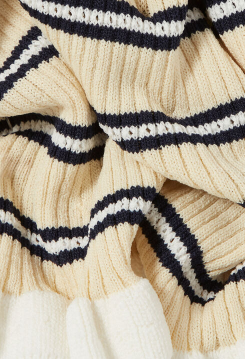 Gestreiftes Top mit Volants