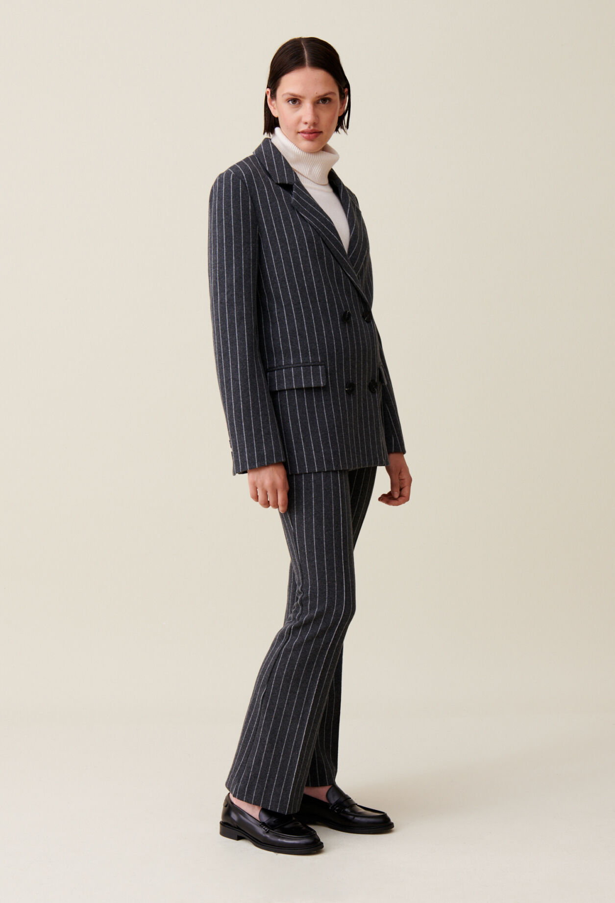 Oversized gestreifter Blazer