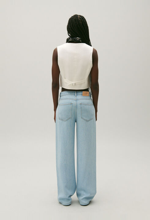 Claude Weite Jeans hellem Denim