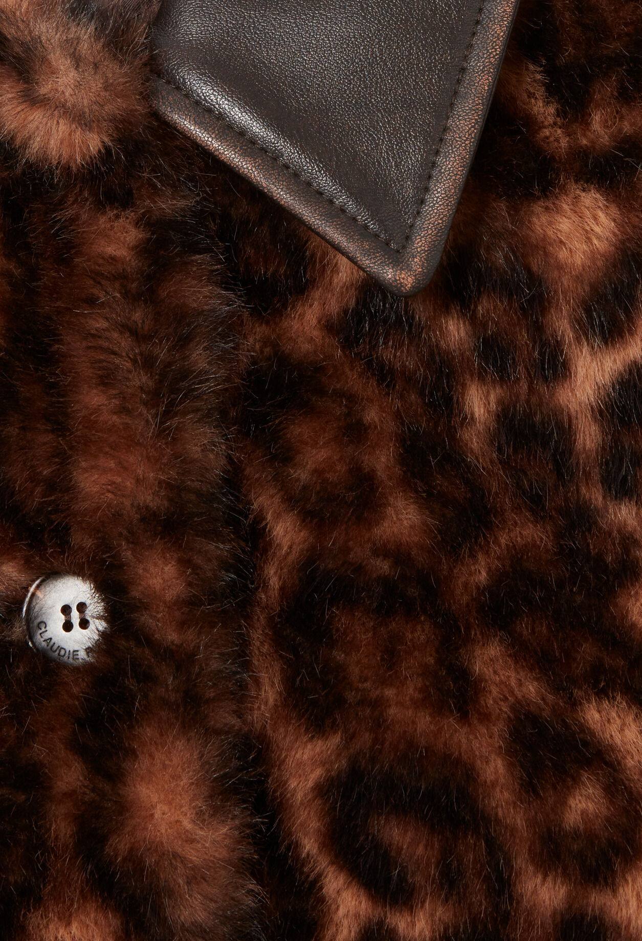 Webpelzmantel mit Leopardenmuster