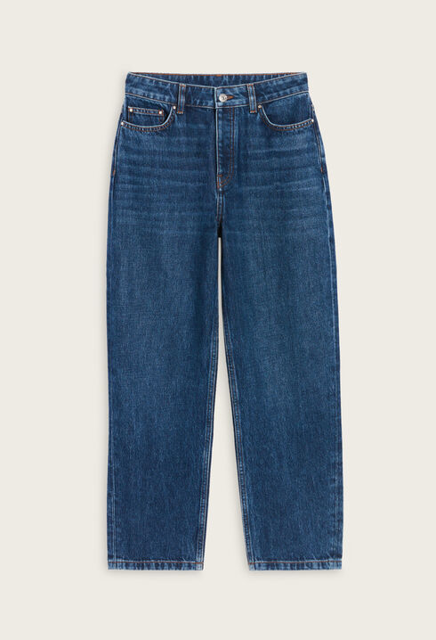 Dunkelblaue Mom-Jeans