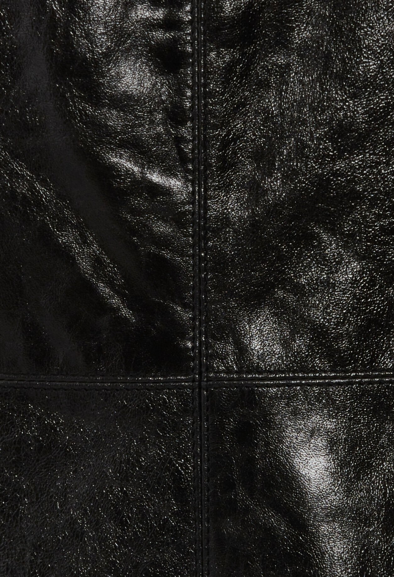 Kurzes Chasuble Kleid schwarzes Leder