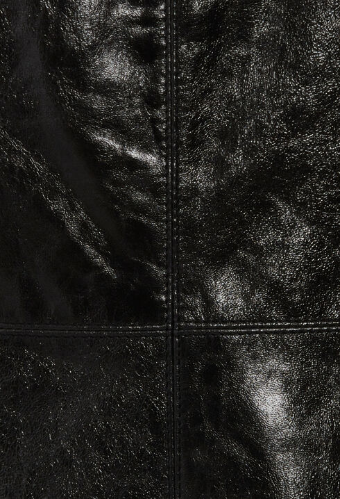 Kurzes Chasuble Kleid schwarzes Leder