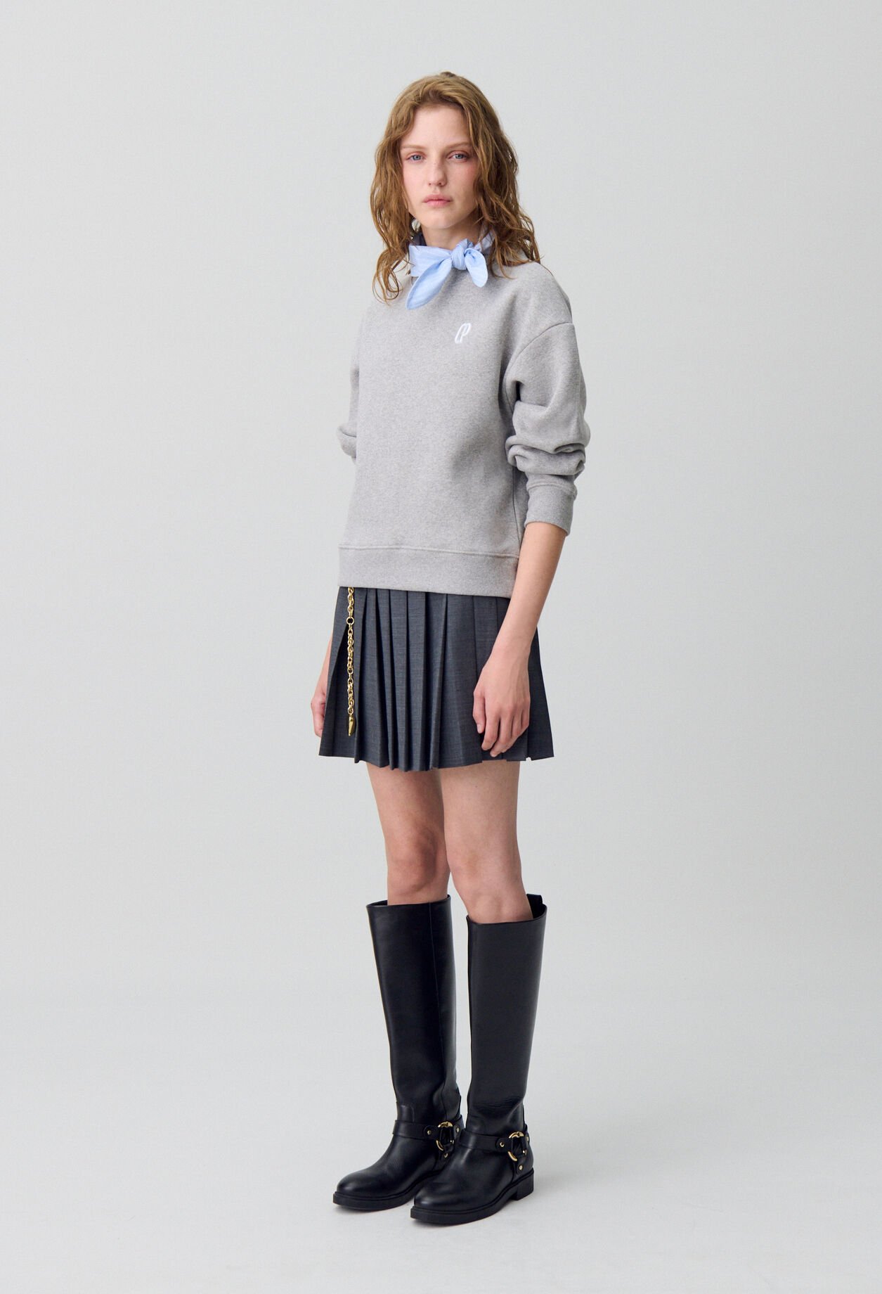 Sweatshirt mit Schalkragen