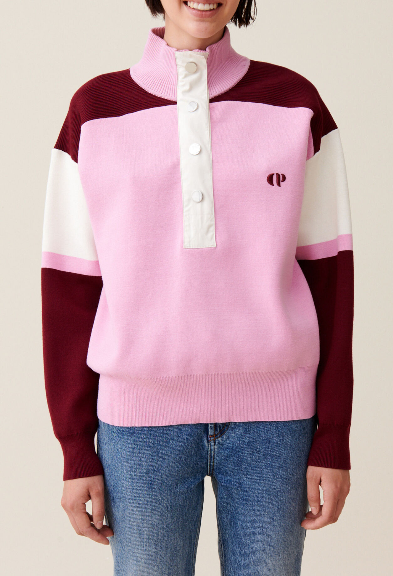 Sweatshirt Truckerkreuz-Kragen