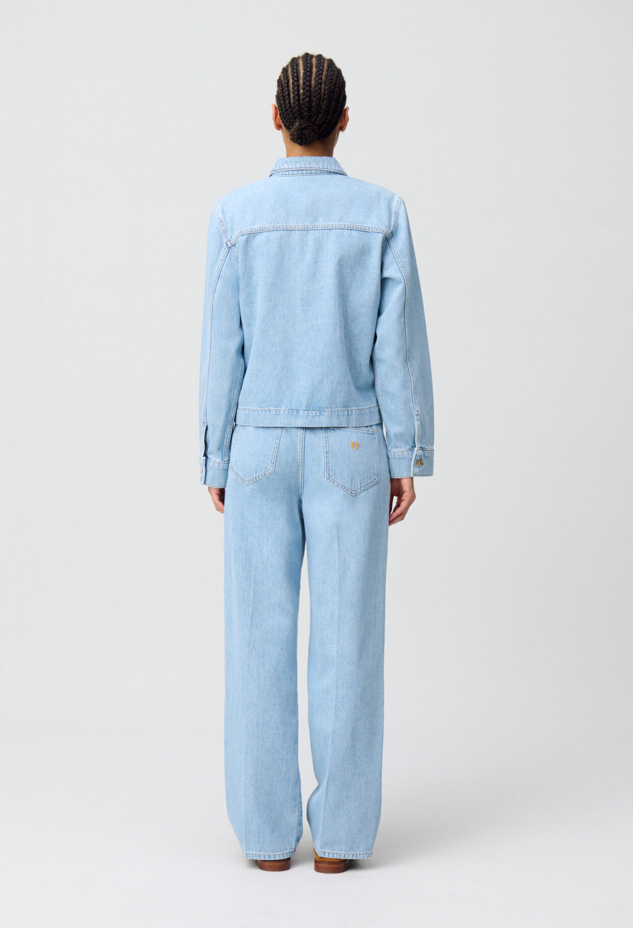Denimjacke mit Bubikragen