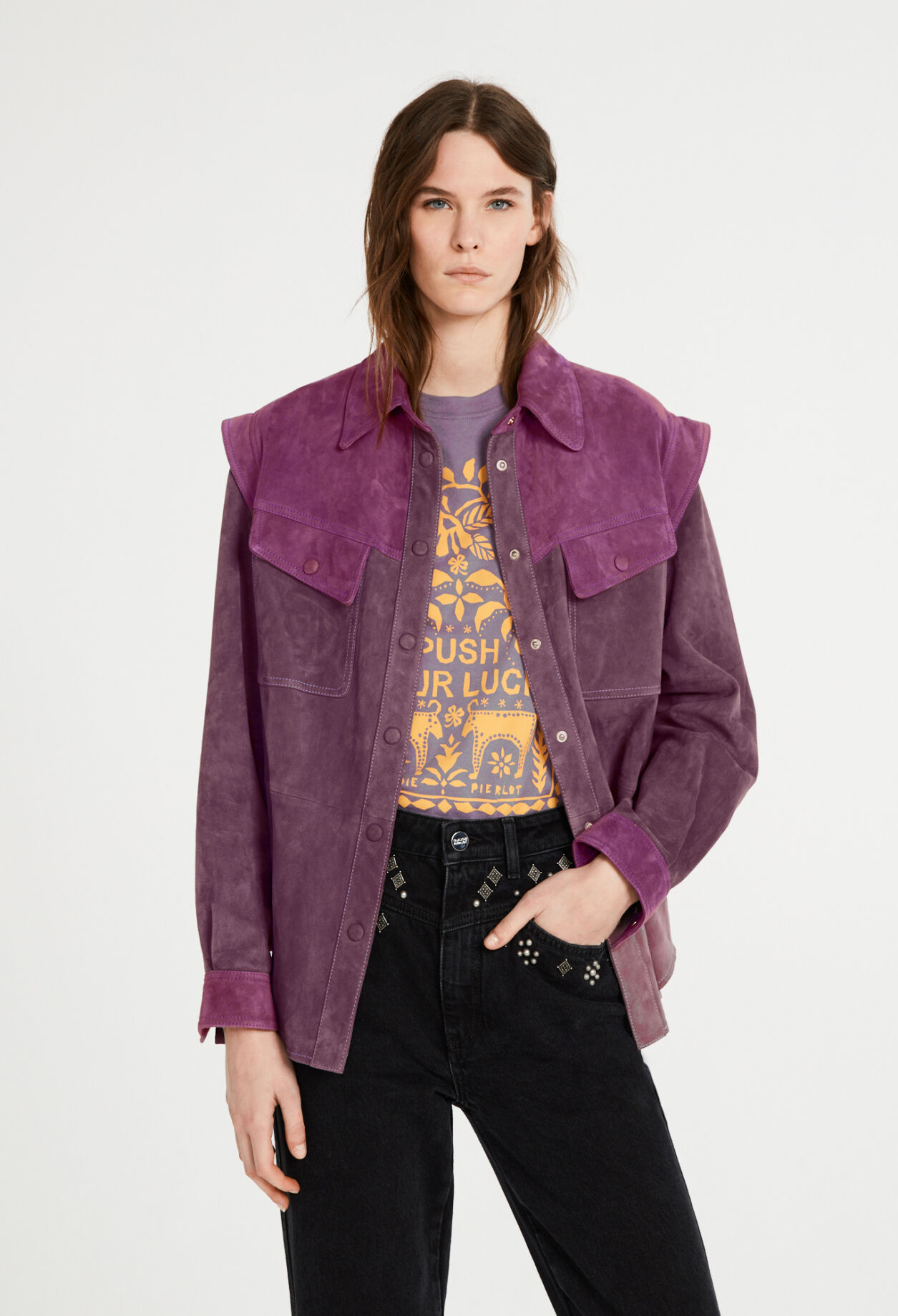 Jacke aus Wildleder
