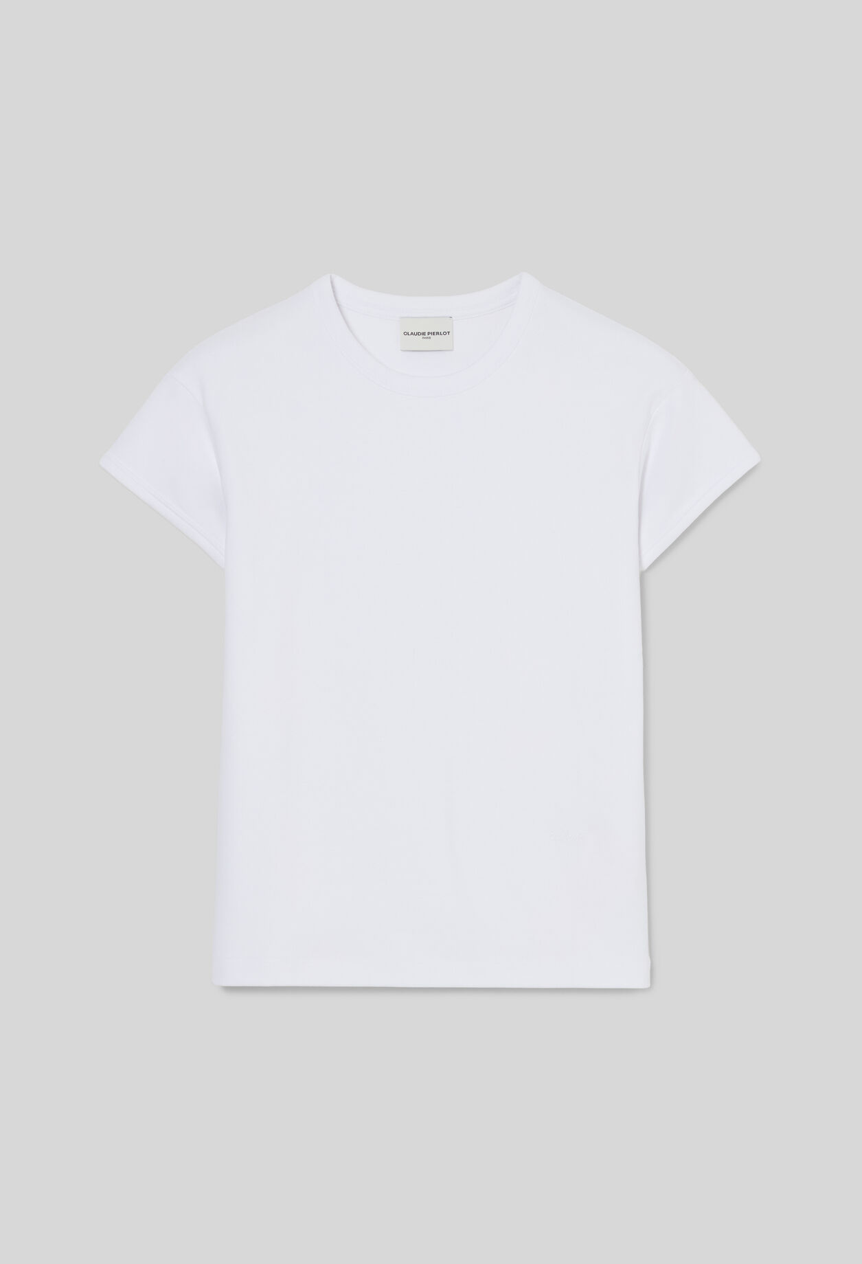 Wei&szlig;es T-Shirt mit kurzen &Auml;rmeln