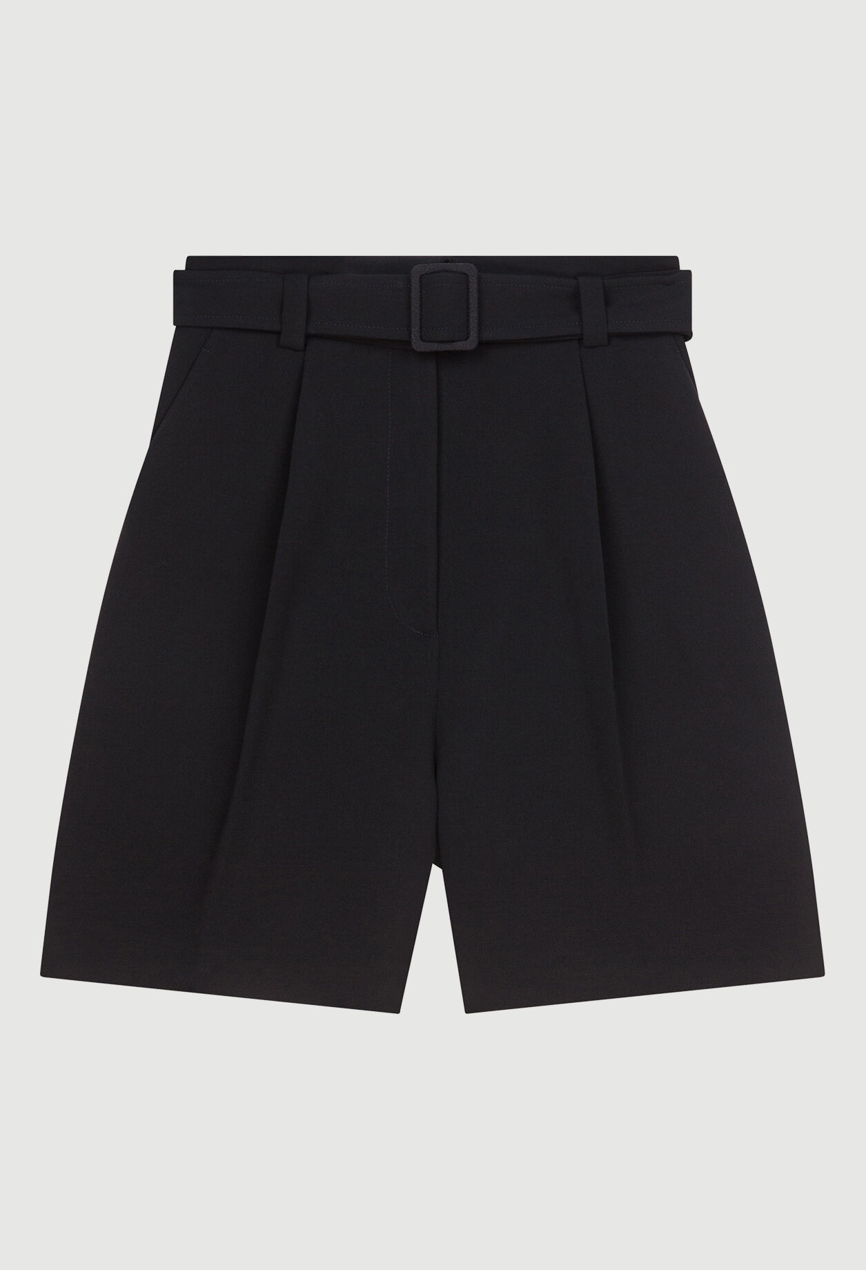 Anzugshorts mit Gürtel