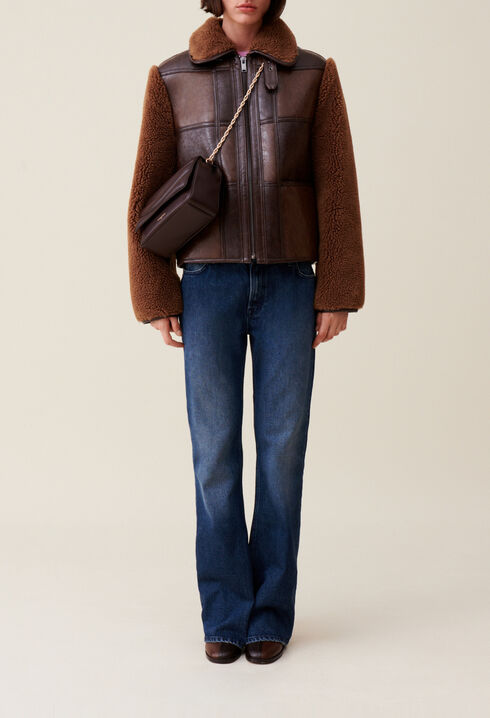 Kurze zweifarbige Jacke