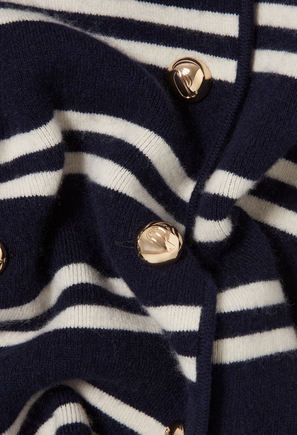 Ärmellose gestreifte Strickjacke