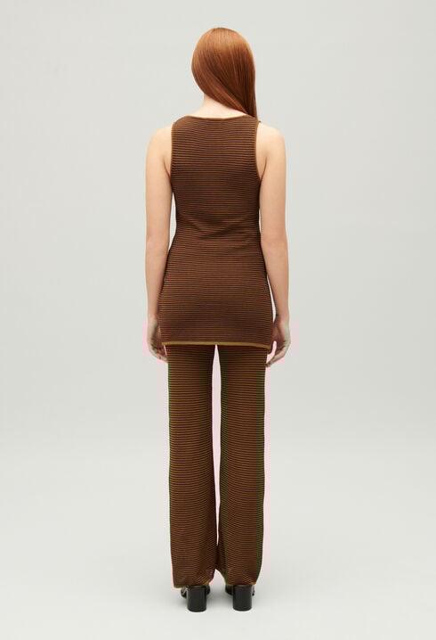 Gestreiftes Tanktop Braun