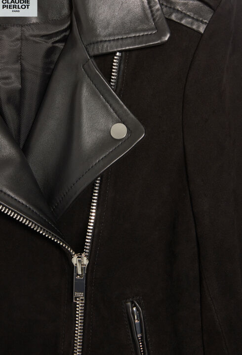 Schwarze Leder Jacke