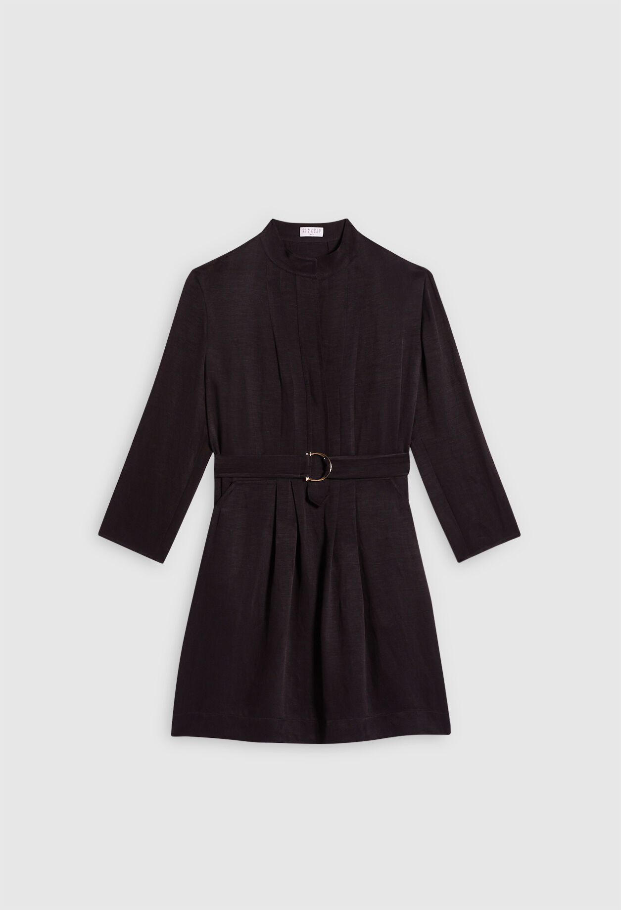 Gegürtetes Midi-Kleid