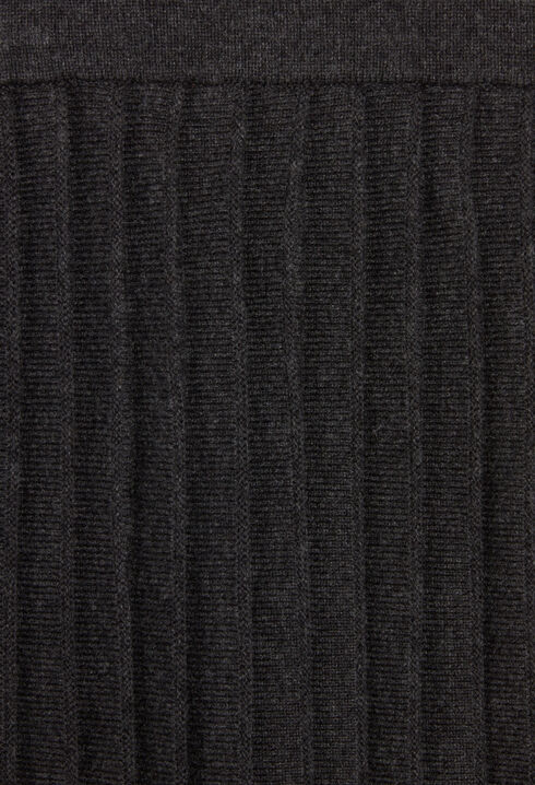 Kurzer Faltenrock, grau meliert