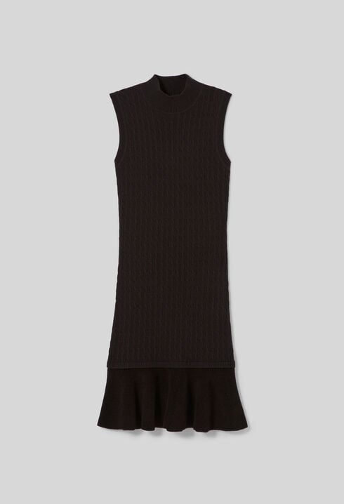 Rollkragen-Strickkleid