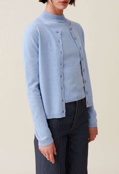 Wollcardigan mit CP-Stickerei