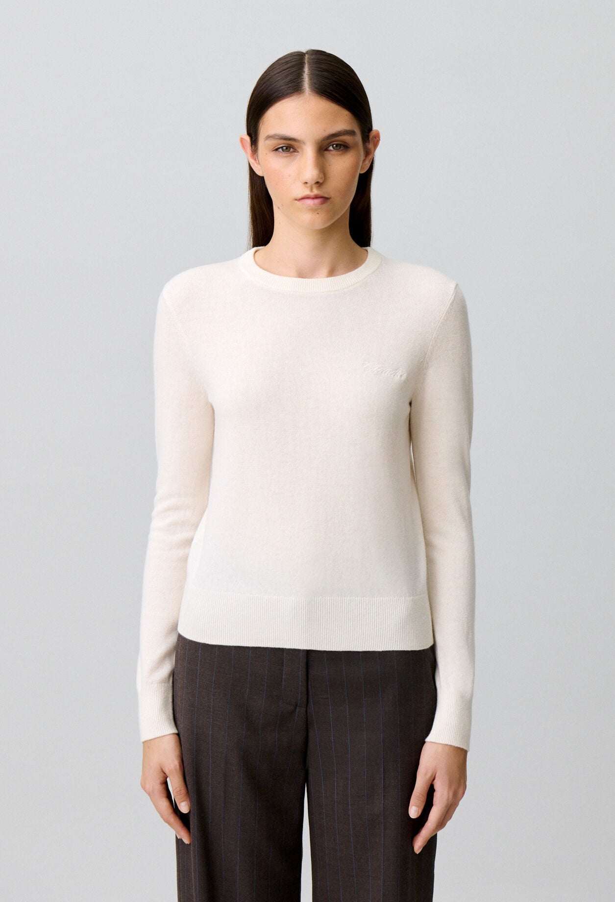 Strickpullover, abnehmbares Tuch
