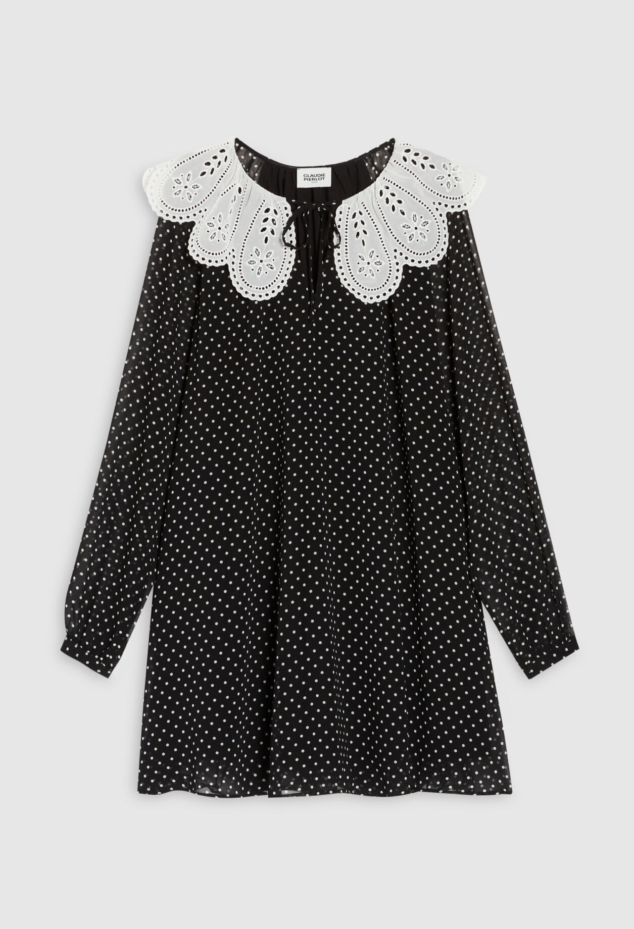 Kurzes Kleid Rifi breitem Kragen