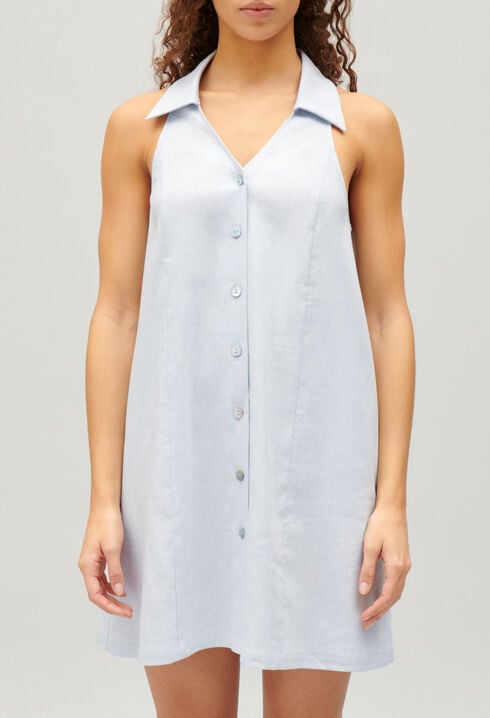 Kurzes, gekn&ouml;pftes Babydoll-Kleid