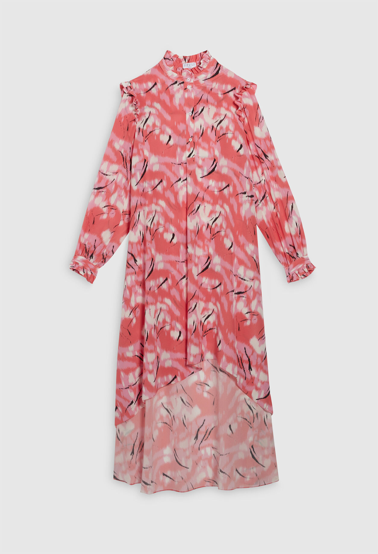 Langes Kleid aus Seide