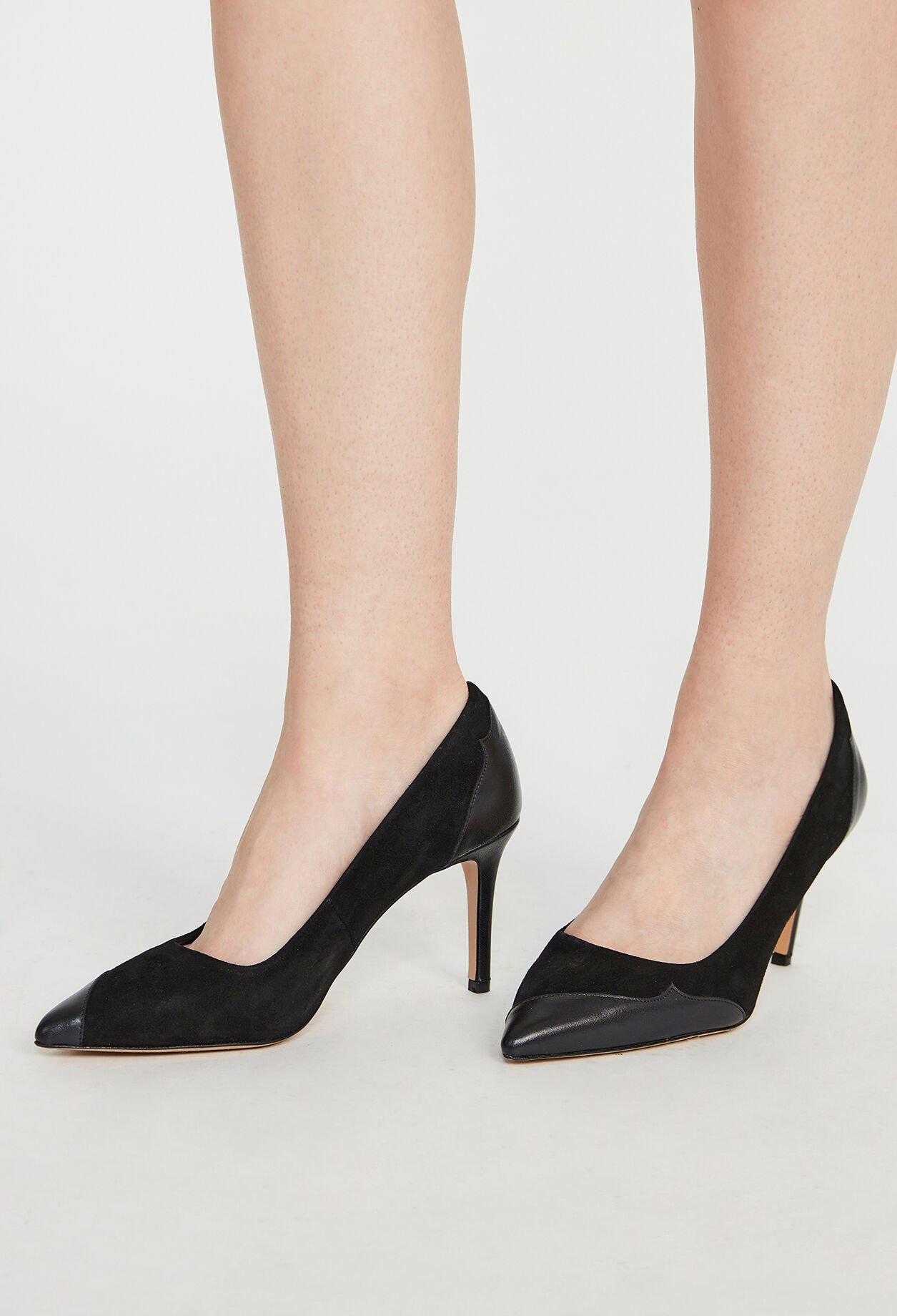 Pumps Bimaterial-Leder