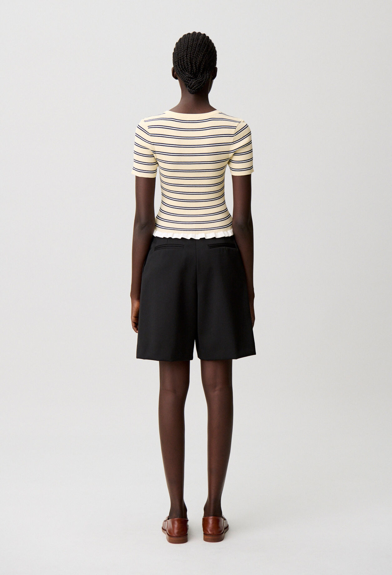 Gestreiftes Top mit Volants