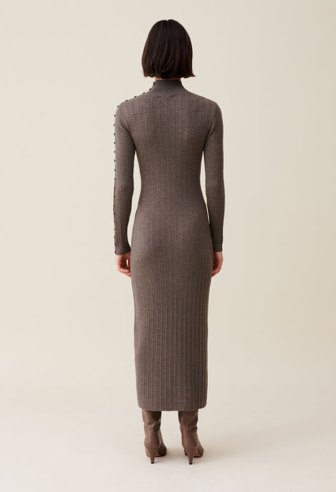 Strickkleid mit Stehkragen