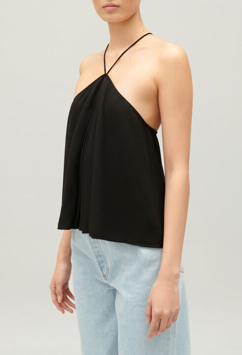 Bustier-Top mit Trägerbändern Schwarz