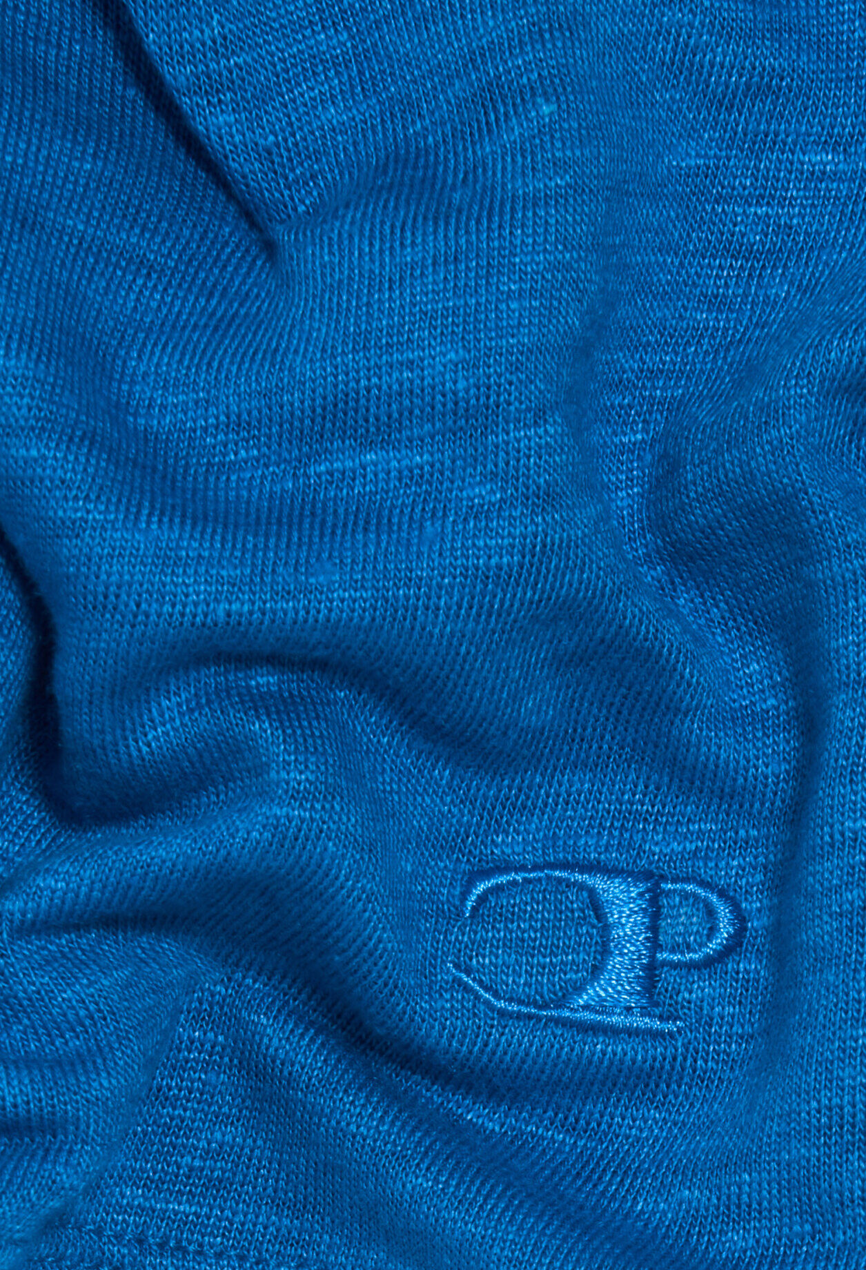 T-Shirt aus Leinen in Blau