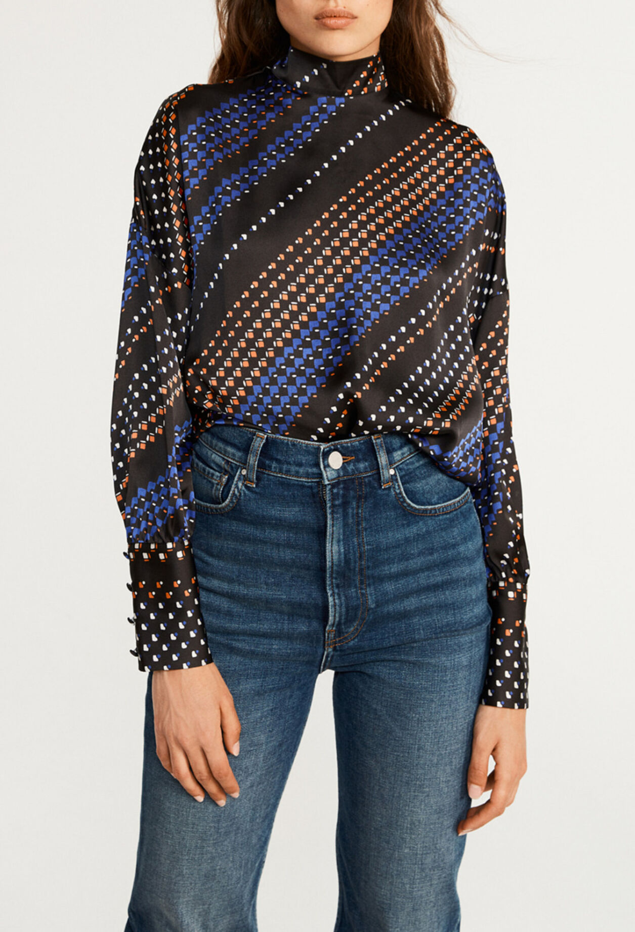 Bluse mit Motiven