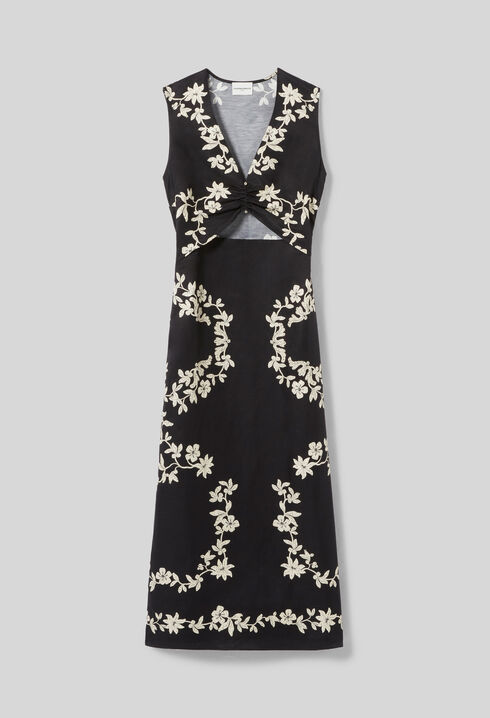 Midikleid mit Blumenmuster
