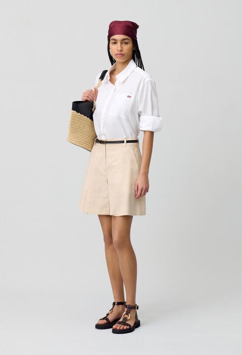 Plissierte Shorts