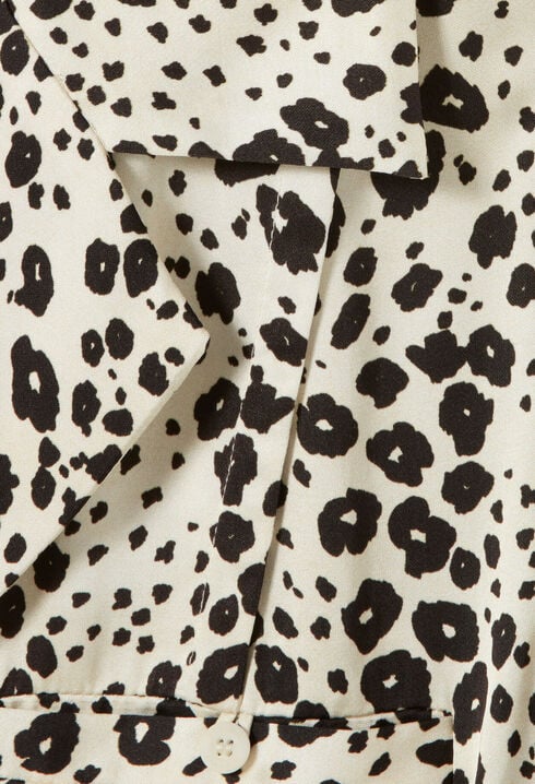 Satinhemd mit Animalprint