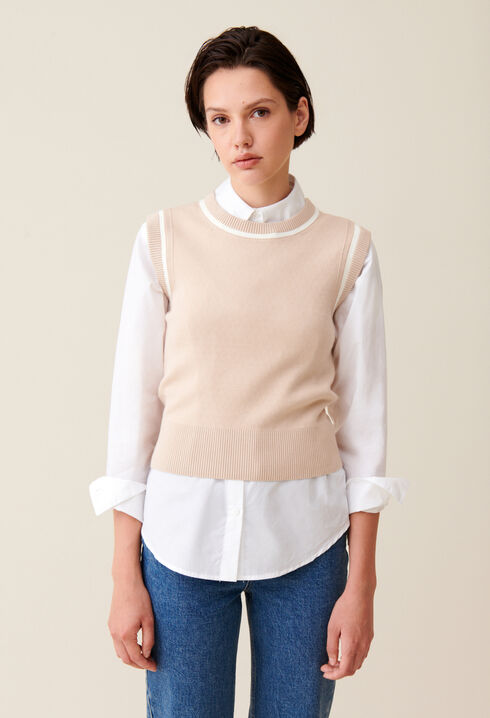 Strickpullover mit Streifen-Design