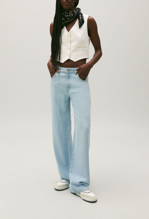 Claude Weite Jeans hellem Denim