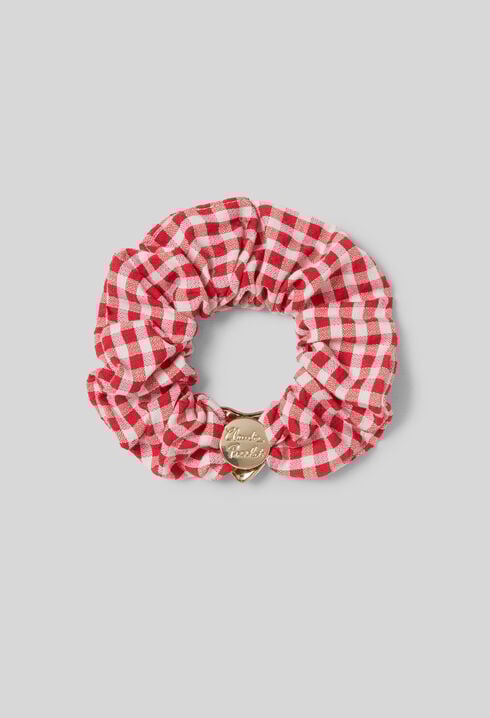 Herz-Haarband mit Vichy-Muster