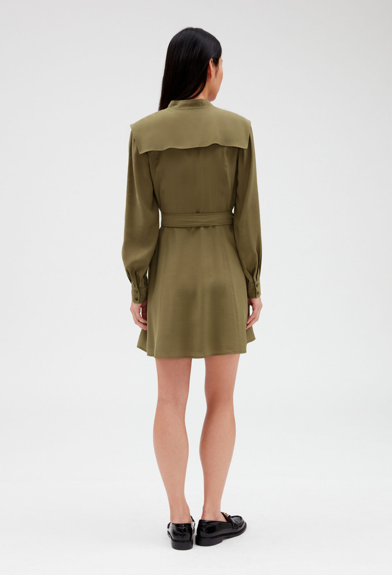Kurzes Kleid zum Binden, khaki