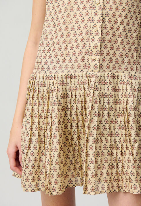 Kurzärmliges Kleid mit Print