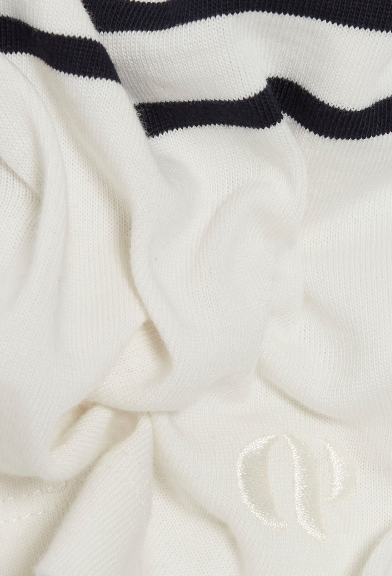 Gestreiftes ecrufarbenes T-Shirt