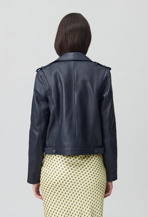 Jacke aus genarbtem Leder 