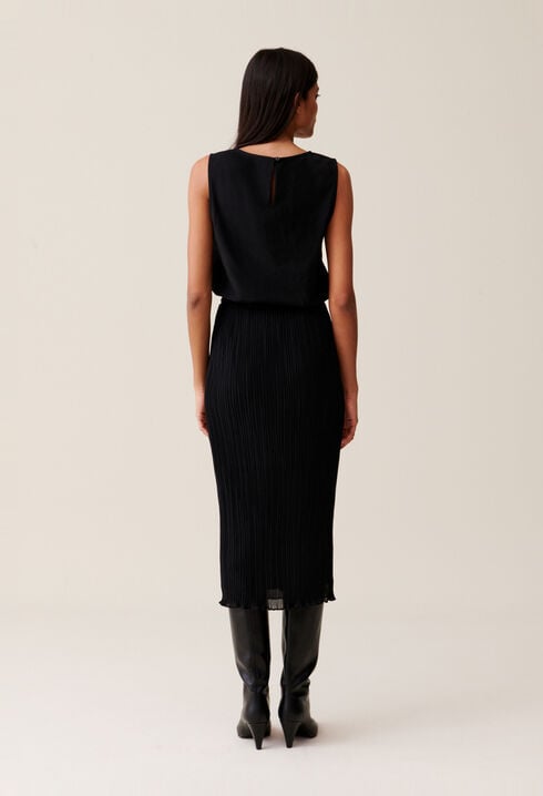 7/8-Kleid mit Rundhalsausschnitt