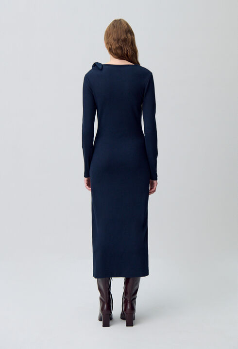 Langes Strickkleid