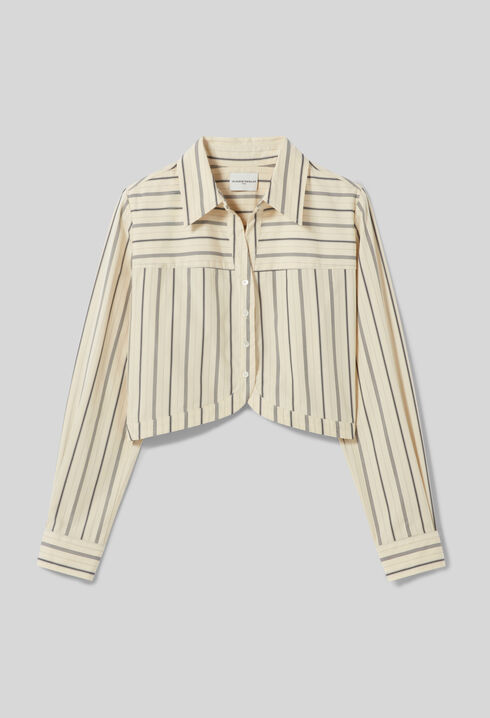 Gestreiftes Hemd mit kurzem Schnitt