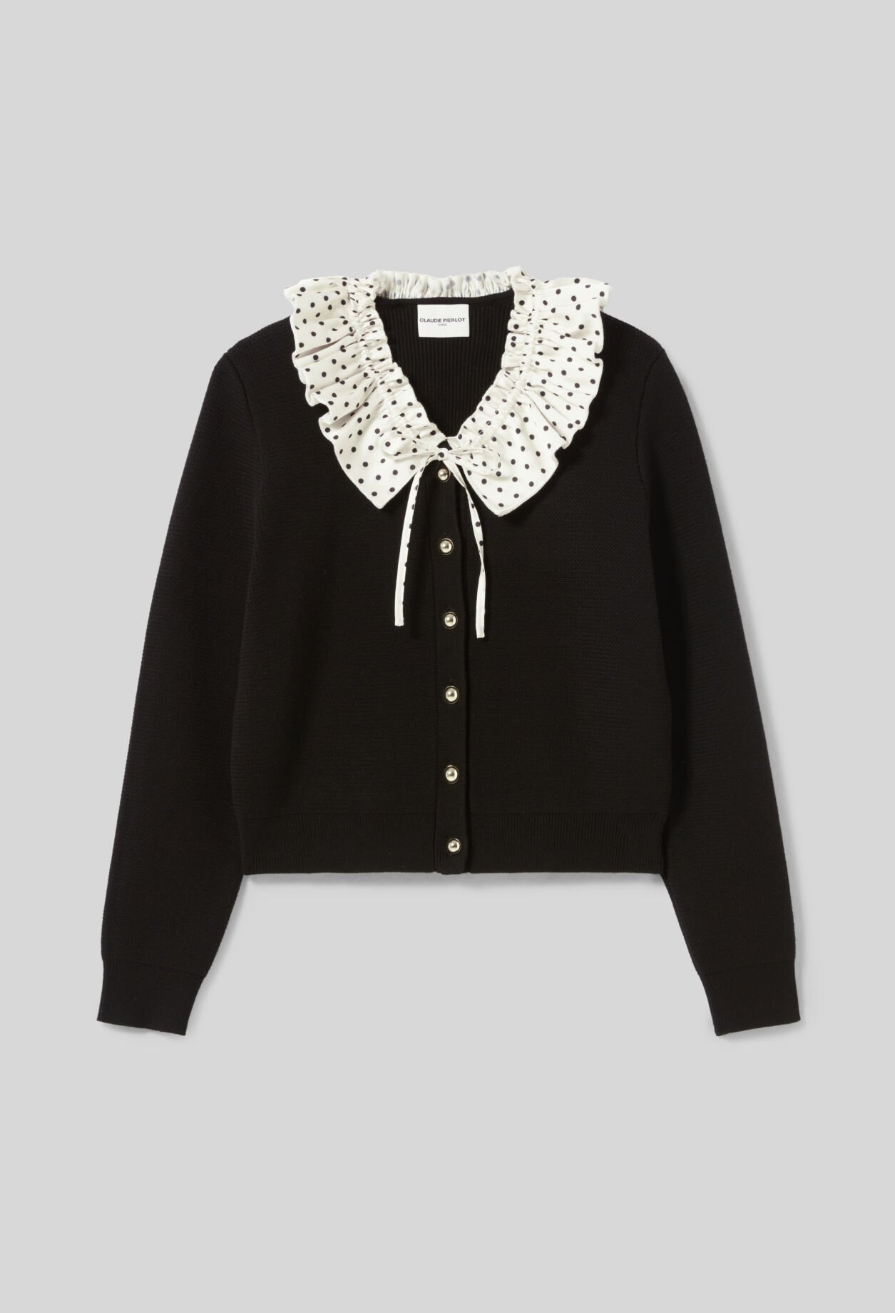 Feinstrick-Cardigan mit Kragen