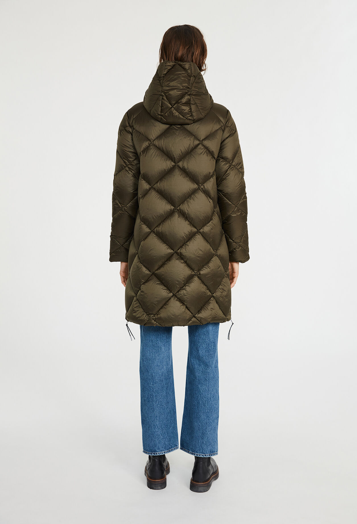 Lange Daunenjacke aus Polyester
