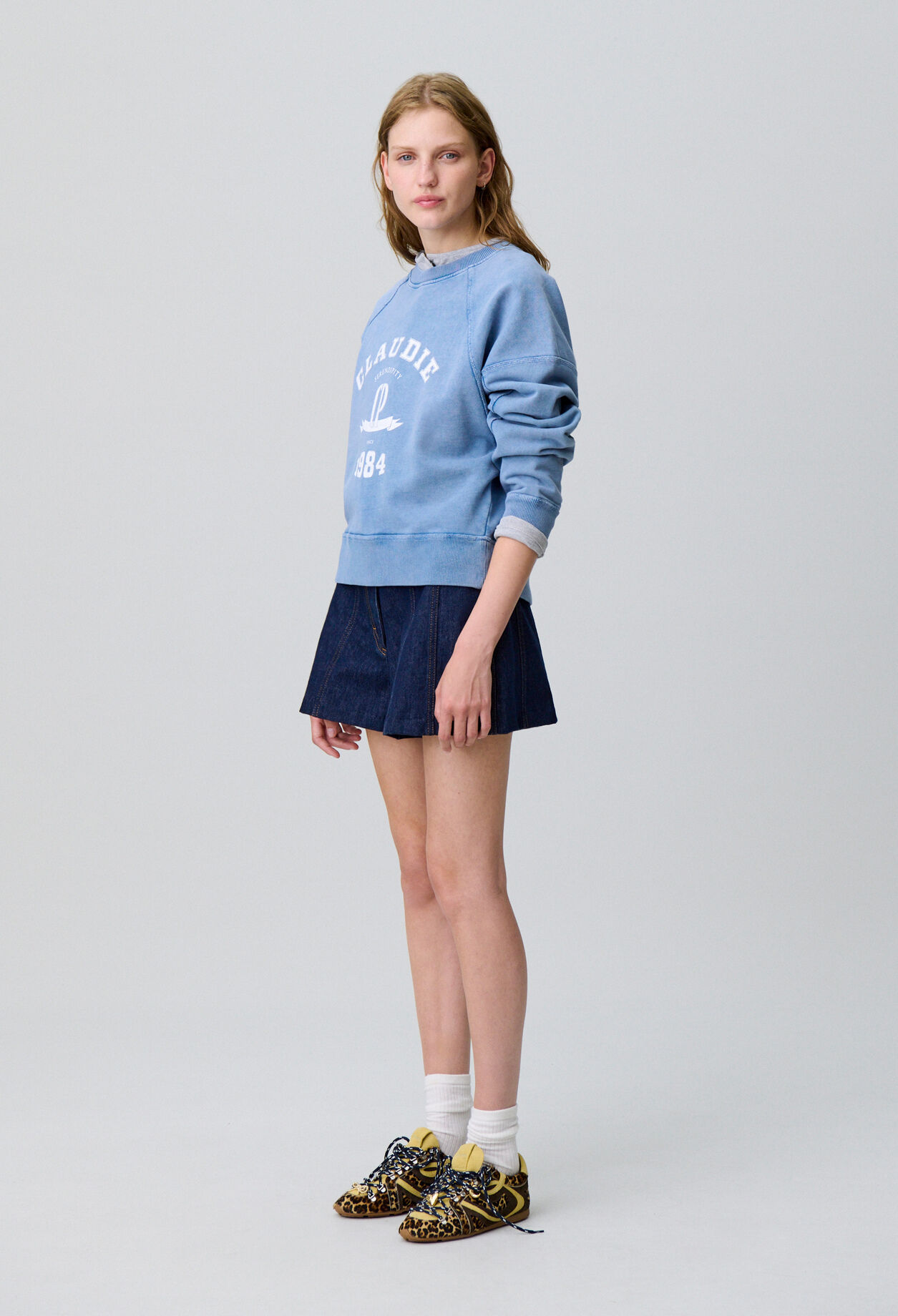 Sweatshirt verwaschener Baumwolle