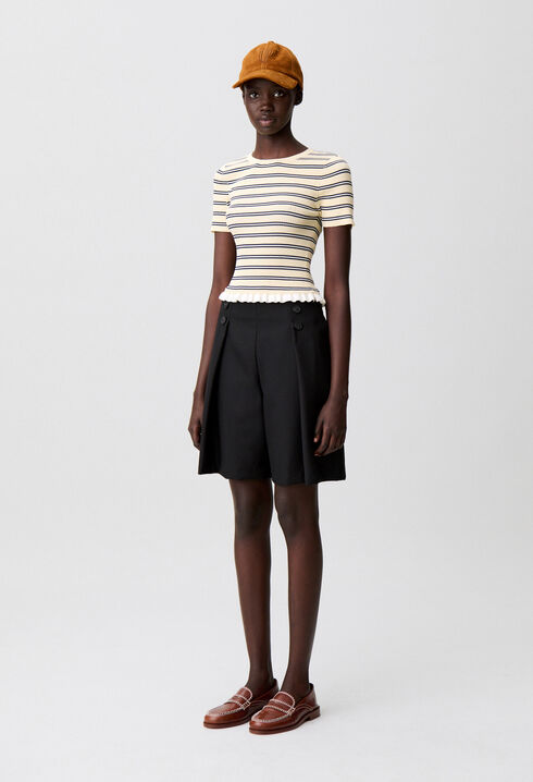 Gestreiftes Top mit Volants