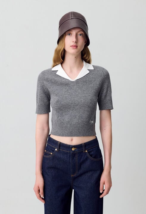 Figurnaher Feinstrickpullover